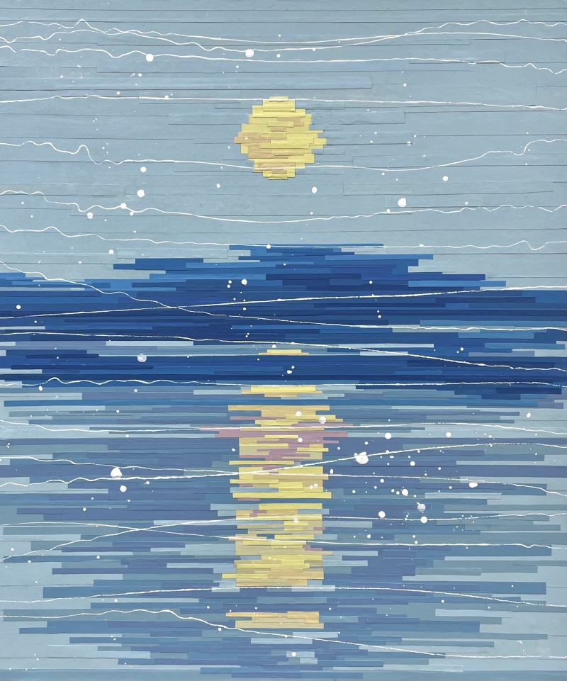 함수정, 백색소음-치유4, 2025, 장지에 아크릴, 72.7×60.6cm.jpg