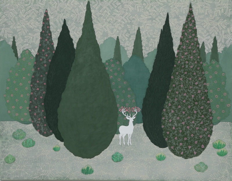 초록숲의 기억 Memory of the Green Forest 116.8cm x 91.0cm mixed media on canvas 2~.jpg